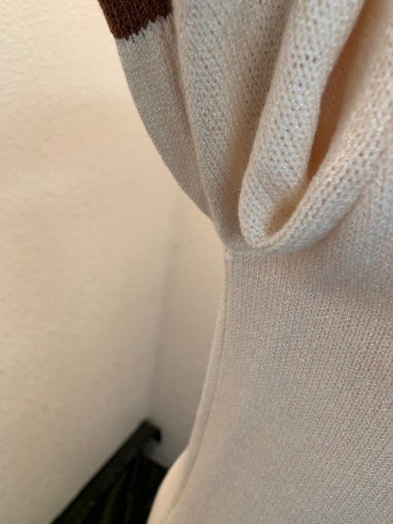 Vintage St John knit dress short sleeves cream co… - image 7