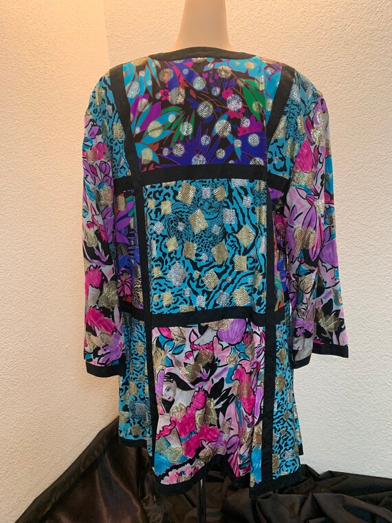 Vintage Diane Freis Silk Long Jacket unworn - image 3