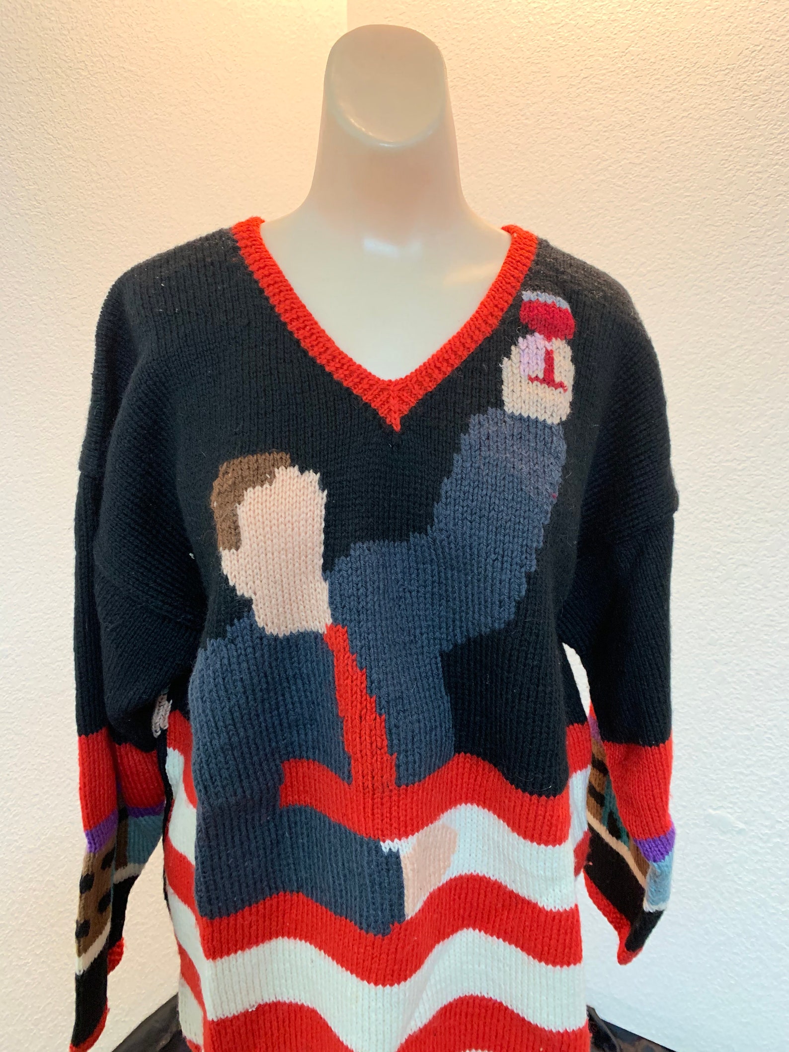 Vintage Berek Pullover V-neck Sweater Wool One Size | Etsy