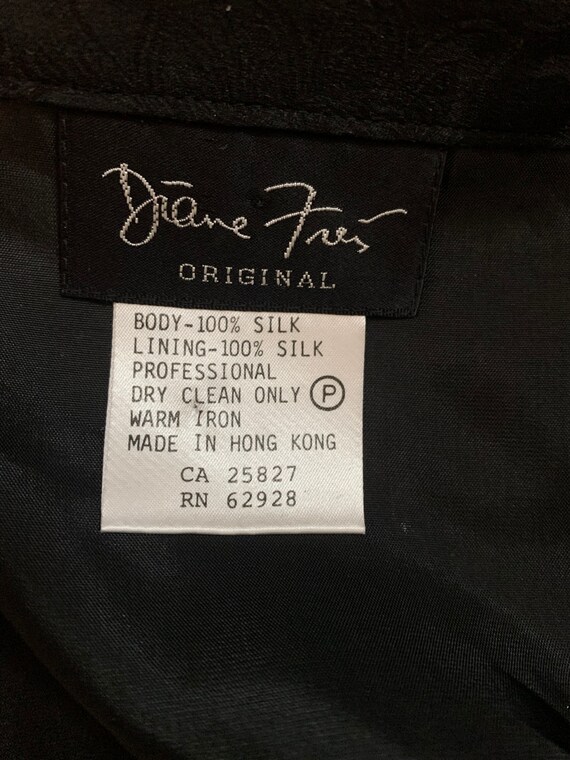 Vintage Diane Freis Silk Long Jacket unworn - image 6