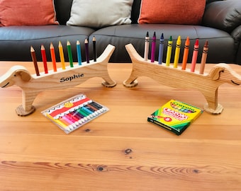 Kids Pencil / Crayon holder, Dog Pencil Holder, cute desk accessory, pen pot, desk organizer