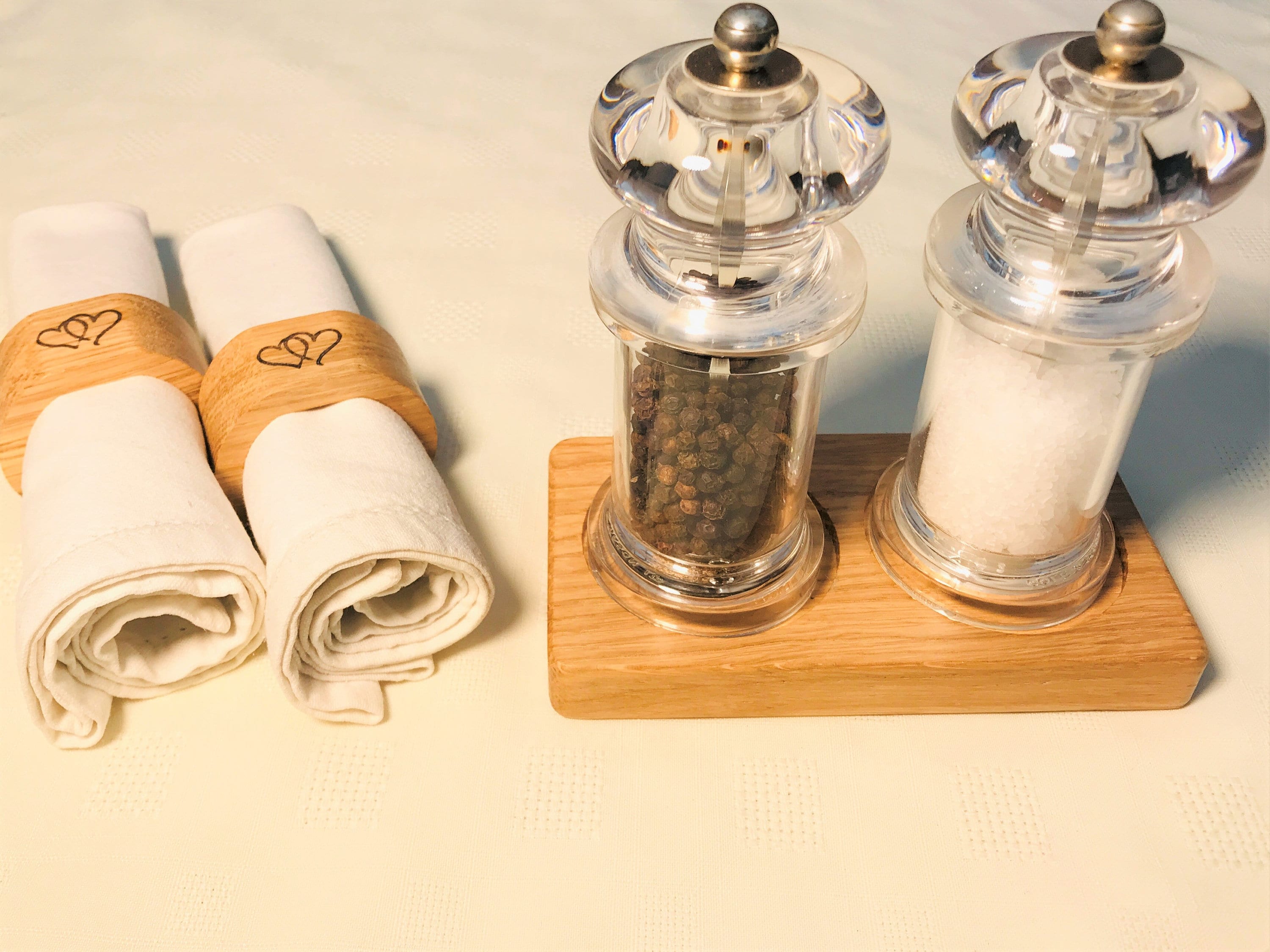 Solid Oak Salt and Pepper Mill Tray Solid Oak Condiment Tray Etsy UK