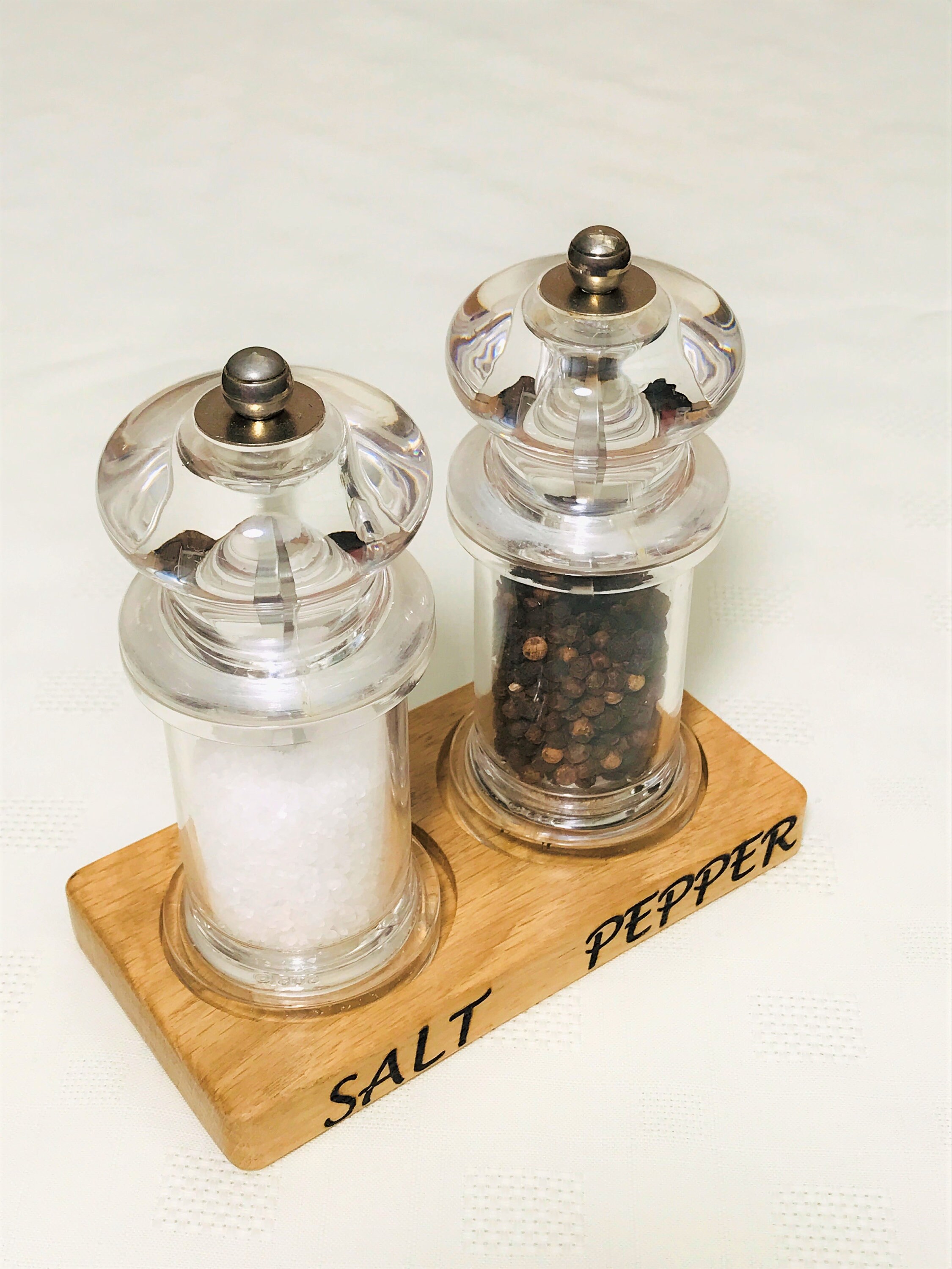 Solid Oak Salt and Pepper Mill Tray Solid Oak Condiment Tray Etsy UK