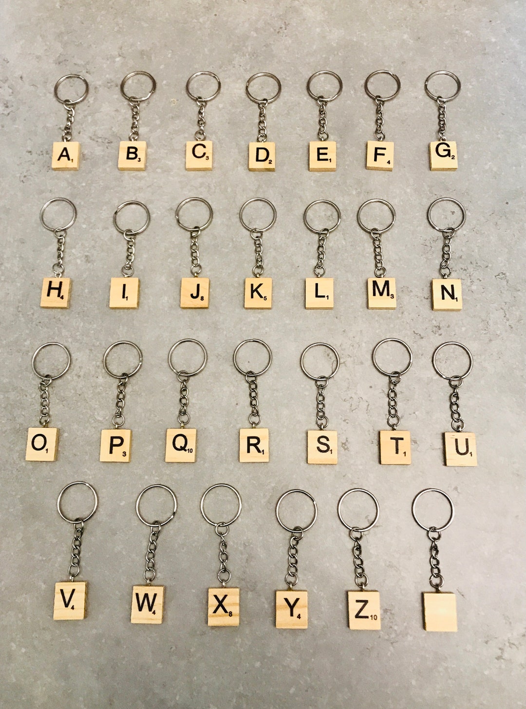 Scrabble Keyring Scrabble Tile Letter Keyring, Personal Gift, Gift Idea