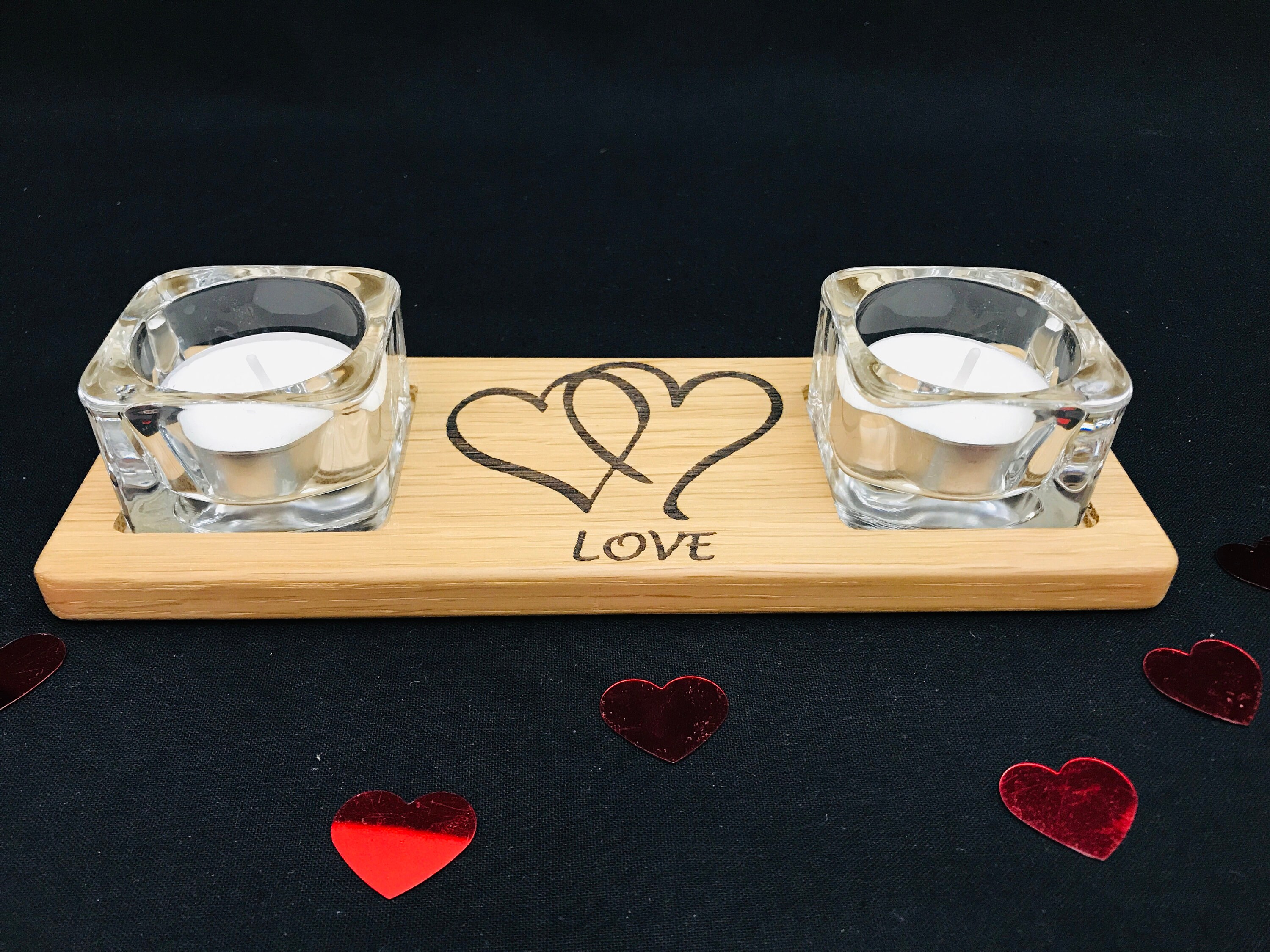 Love Heart Tea Light Holders Etsy UK