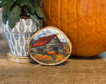 Original Pumpkin Barn on Wood