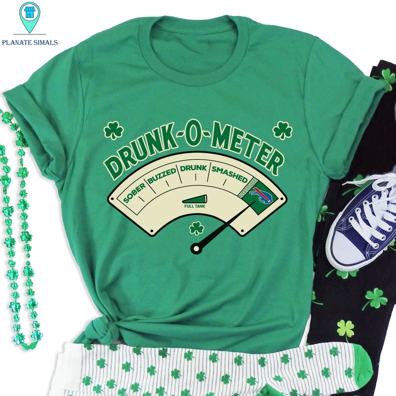 Drunk-O-Meter St Patrick/'s Day Buffalo Bills Tshirt