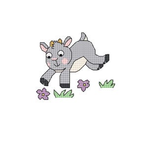 Baby goat cross stitch - Pygmy goat pattern