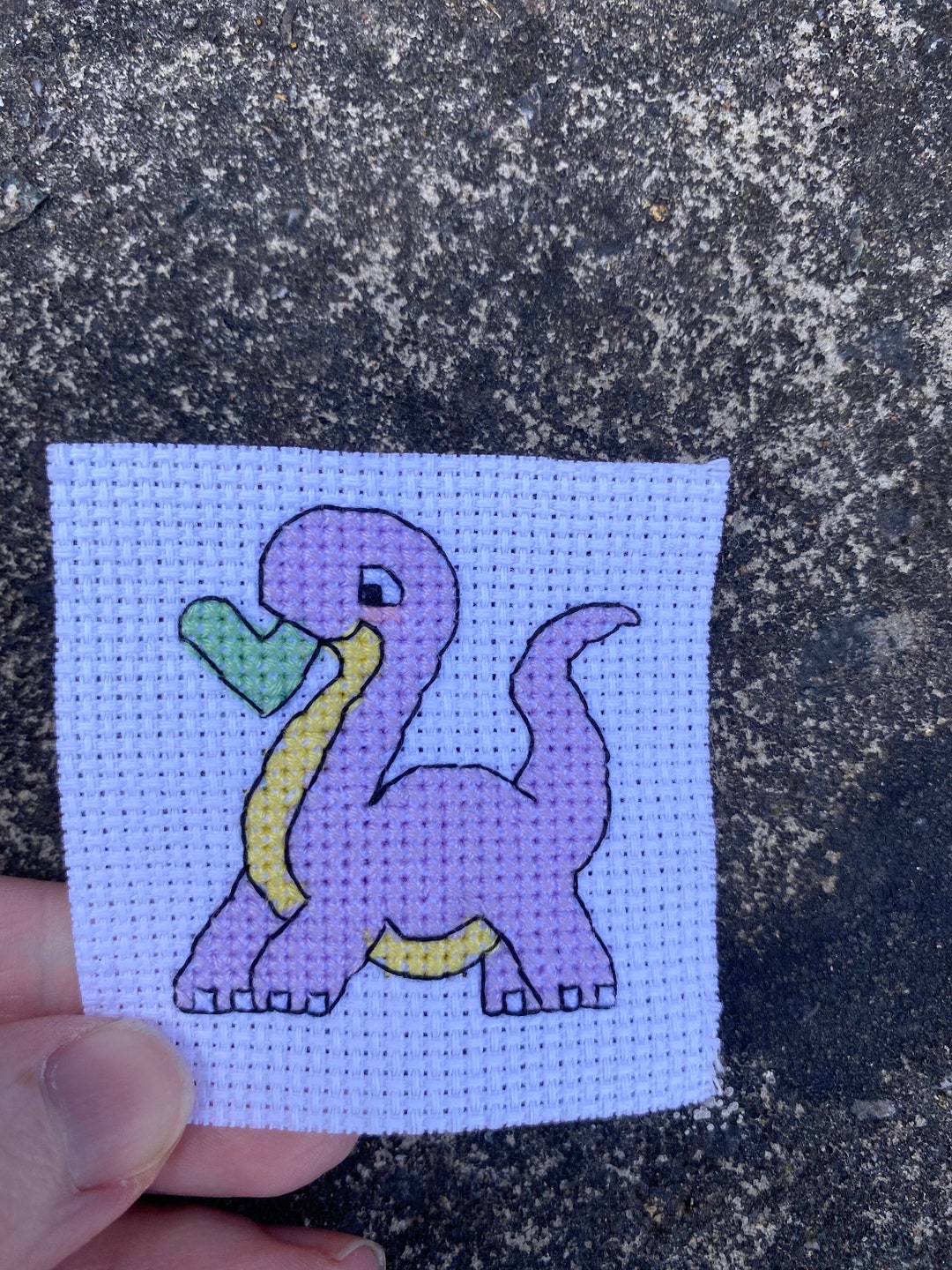 Little Dinosaur Cross Stitch Pattern Small Dinosaur Cross Etsy
