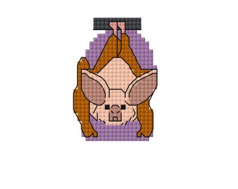 Bat cross stitch - fun spooky wildlife pattern