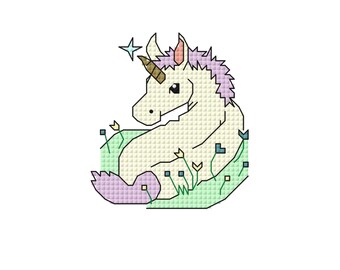 Baby Unicorn Cross Stitch Pattern: Realistic Design (PDF Pattern)