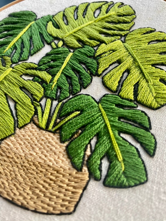 Monstera geflochtener Korb | Stickmuster pdf, moderne Stickerei,  Stickpflanzen, Stickmuster Monstera, digitales Stickmuster Pflanze - Etsy.de