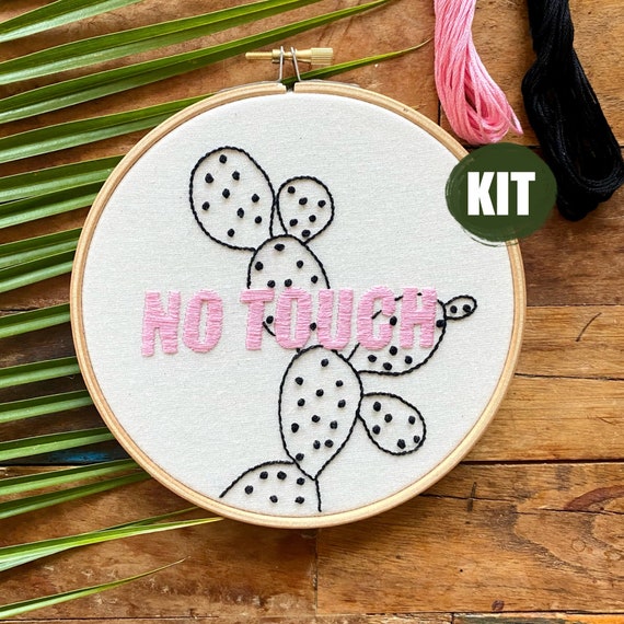 Embroidery Kit Beginner Easy, Embroidery Plants, DIY Kits for
