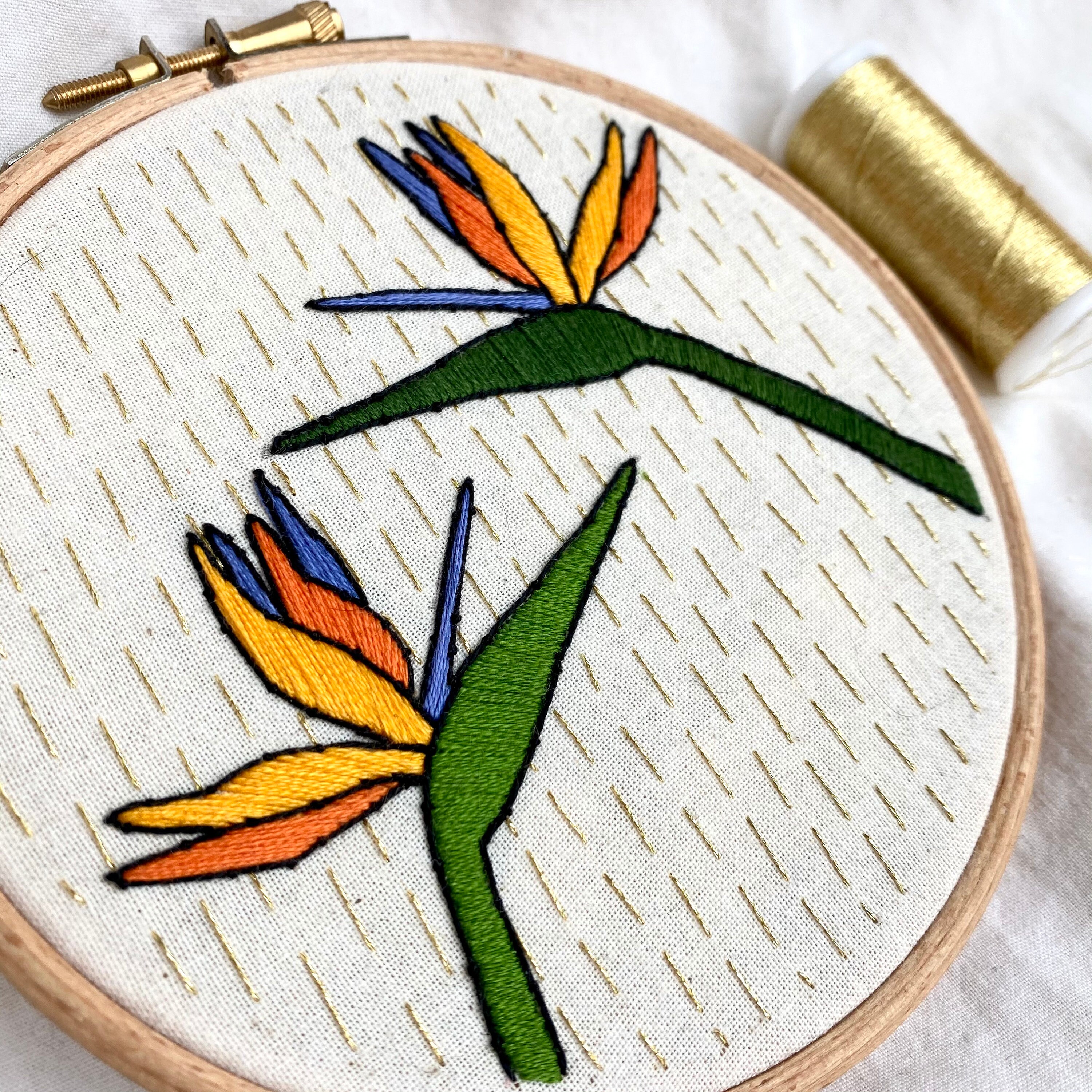 Gold Thread Embroidery, Beginner Botanical Embroidery Kit, Needlepoint Kits,  Creative Gift Box, Embroidery Designs Trendy, Adult Craft Ideas 
