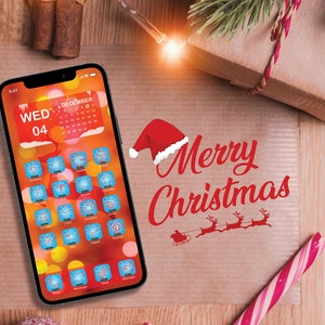 100+ Christmas iPhone App Icons | IOS 14 Aesthetic Covers | Festive Xmas App Icons, Home Screen Icon & Widget, Winter, Icon Covers, Holidays