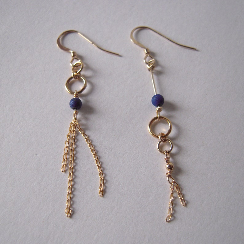 Boucles D'oreilles Pendantes En Or Jaune 22 Carats Avec Rubis Et Zirconium