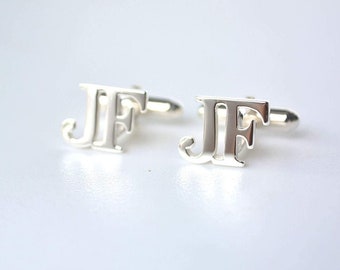 Dad Leaf Cufflinks Groom Vintage Silver Engraved Cufflinks Gift For Groomsmen