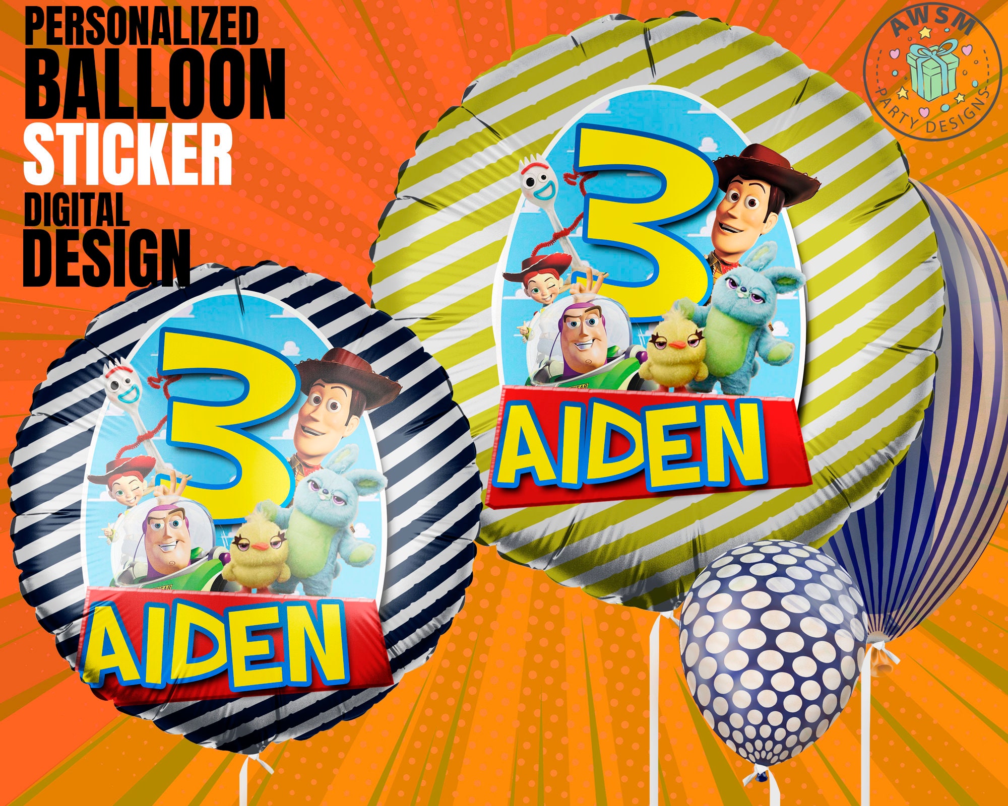 Toy Story Personalized Banner Design Digital Party Etsy UK
