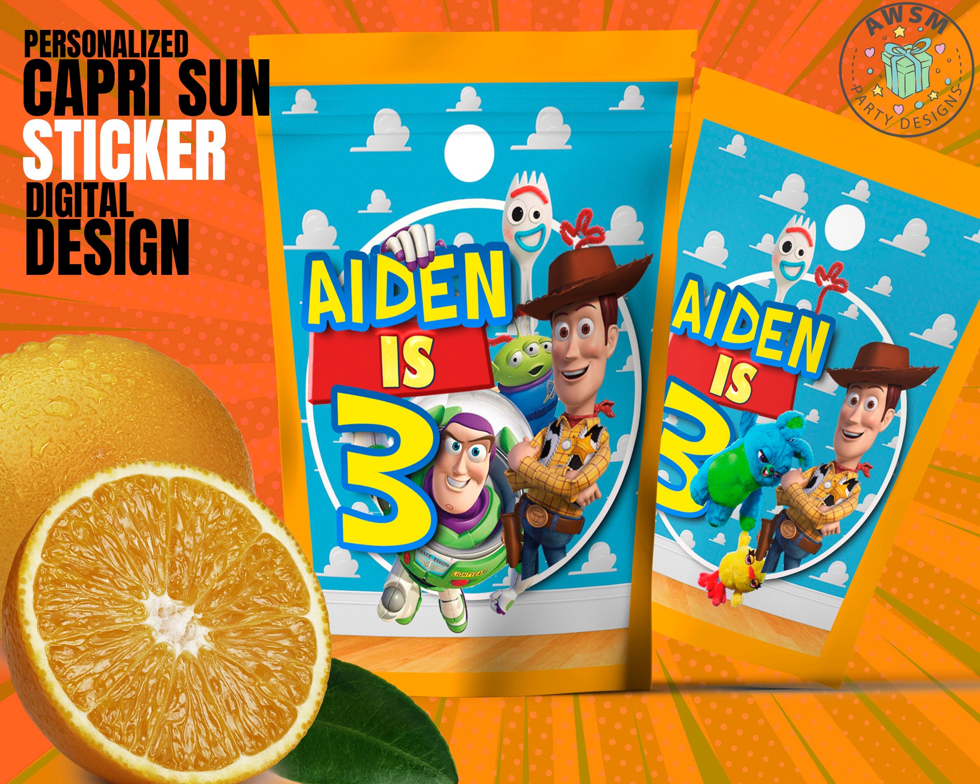 Toy Story Personalized Multipurpose Sticker Design Digital Etsy