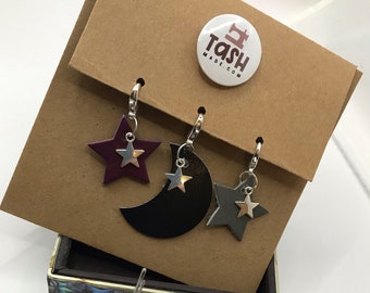 Genuine Leather STITCH MARKERS for CROCHET or knitting