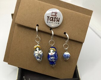 Stitch Markers | Porcelain Russian Matryoshka Dolls