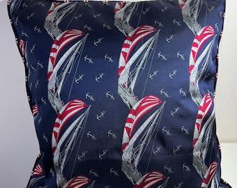 Navy Yachtie's Sailor's Cushion - Silk | CUSH