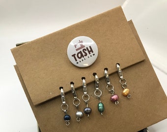 Stitch Markers | Genuine Fresh Water Pearls | Crocheting or Knitting