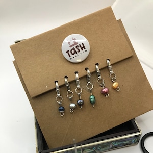 Stitch Markers | Genuine Fresh Water Pearls | Crocheting or Knitting