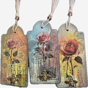 Paquet de 5 étiquettes uniques à offrir : anniversaire, Noël, fiançailles, anniversaire, mariage, remerciements, occasion spéciale. Utiliser comme signet.