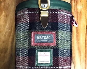 NatSac Tweed, Leather and Silk Pouch