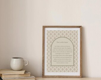 The Lord's Prayer Print – Minimalist Christian Home Decor (Digital Download)