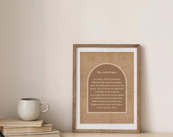 The Lord's Prayer Art Print – Minimalist Christian Home Decor (Digital Download)