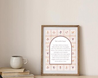 The Lord's Prayer Art Print – Minimalist Christian Home Decor (Digital Download)