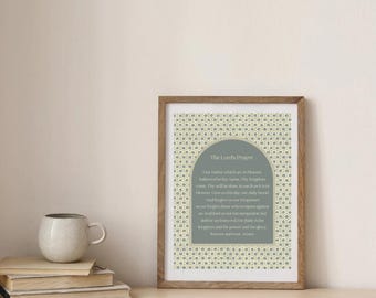 The Lord's Prayer Print – Minimalist Christian Home Decor (Digital Download)