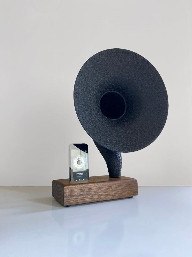 Christmas Gift Acoustic Iphone Amplifier Unique Home Decor Acoustic iPhone Speaker Gramophone iPhone Passive Speaker Housewarming