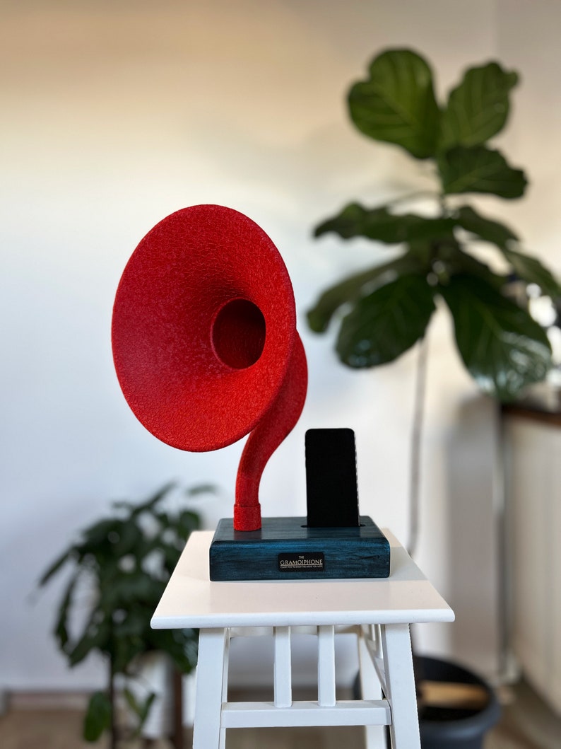 Acoustic iPhone Speaker, Gramophone iPhone Passive Speaker, Valentine Home Decor, Valentines Day Gift, Valentines Day Decor, Home Gift image 7