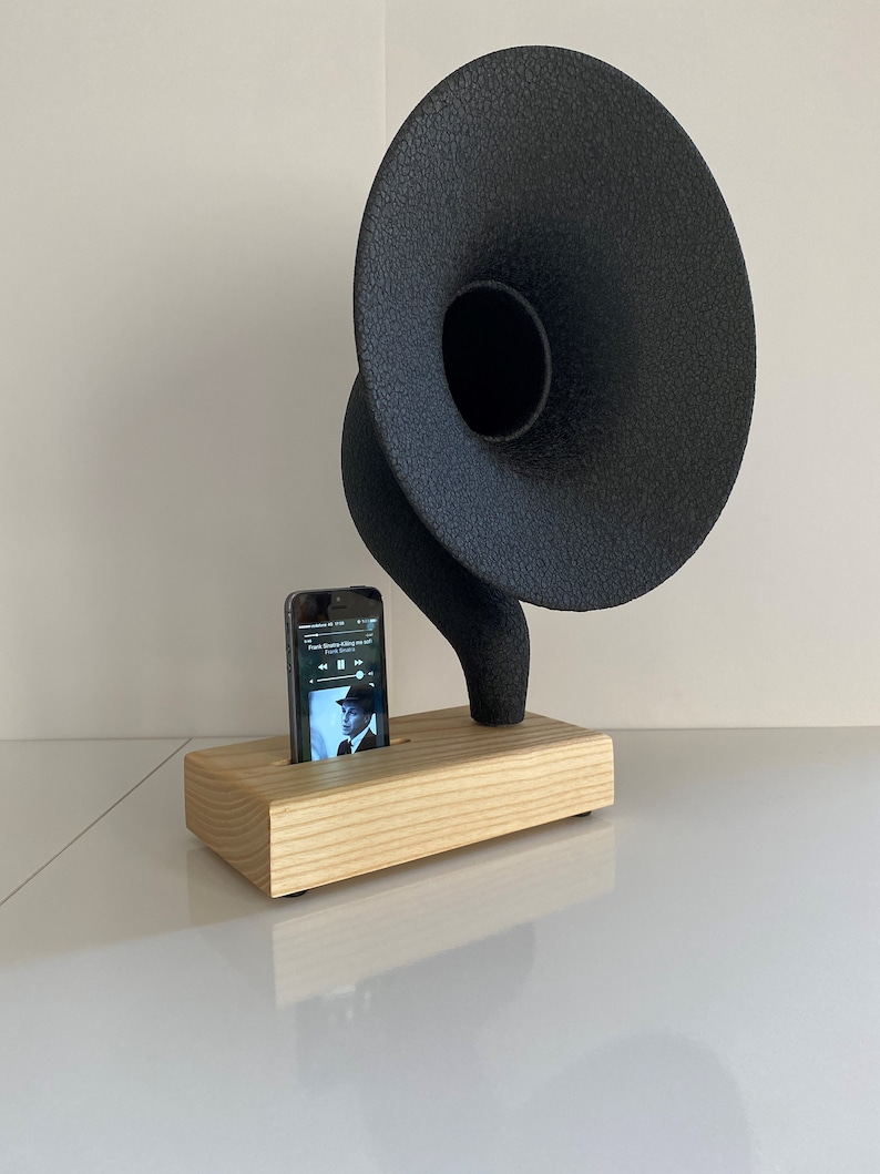 Christmas Gift Acoustic Iphone Amplifier Unique Home Decor Acoustic iPhone Speaker Gramophone iPhone Passive Speaker Housewarming