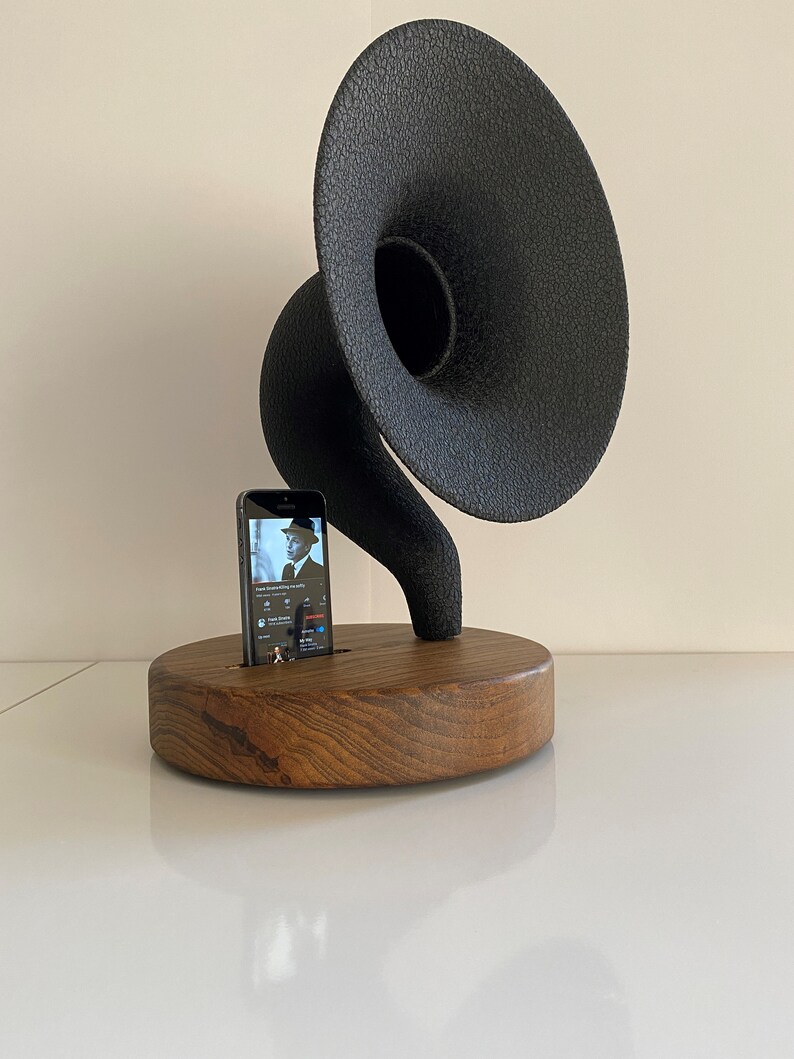 Christmas Gift Acoustic Iphone Amplifier Unique Home Decor Acoustic iPhone Speaker Gramophone iPhone Passive Speaker Housewarming