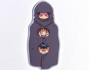 Donut + Lucy + Naruto ASL Vinyl Laptop Sticker