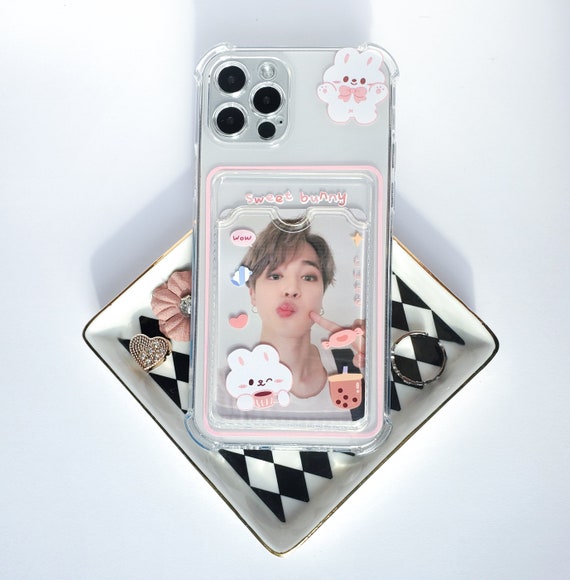 Cute Kawaii Kpop Anime Phone Case Photocard Holder custom Photo Phone Case  iPhone 12 11 13 Pro Max X XR XS 