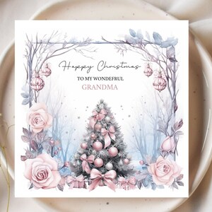 Personalisierte Weihnachtskarte für Oma, Mutter, Frau, Schwester, Tante, Karte für Familie und Freunde, Karte für Tochter und Schwiegersohn