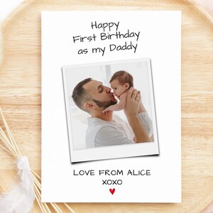 Happy First Birthday as My Daddy Card, New Daddy, Grandpa, Grandad Gift, Personalised Card from Son, Daughter, Grandson, Granddaughter