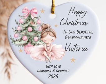 Personalised Christmas Bauble For Daughter, Granddaughter, Niece, Goddaughter Present, Family Gift Keepsake, Special Grandchild Bauble 2025