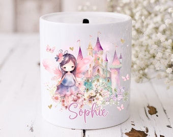Personalisierte Fee Prinzessin Spardose, Kinderzimmer Dekor, Andenken