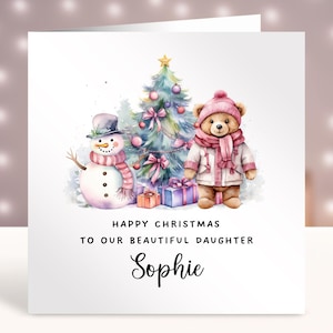 Biglietto di Natale personalizzato, Biglietto di Natale per il primo bambino, Biglietto per ragazze, Figlia, Nipote, Sorella, Cugina, Amica