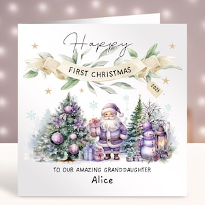 Personalised Christmas Card, Baby&#39;s 1st Christmas Card, Card for Girls, Daughter, Granddaughter, Niece, Sister, Cousin, Friend 2025