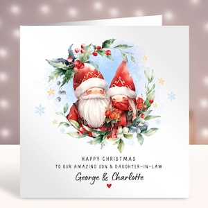Joyeux Noël à un fils et une belle-fille très spéciaux, carte de Noël pour beau-fils et belle-fille, carte de Noël pour couple, pour vous deux