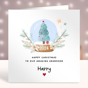 Biglietto di Natale personalizzato per figlia, figlio, nipote, nipote, sorella, cugino, amico, figlioccio, albero di Natale