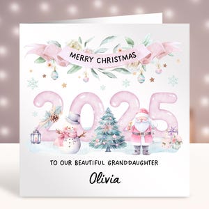 Personalised Christmas Card, Baby&#39;s 1st Christmas Card, Card for Girls, Daughter, Granddaughter, Niece, Sister, Cousin, Friend 2025