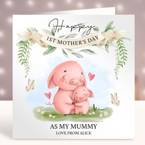 Gepersonaliseerde Moederdagkaart, moederdagcadeau, kaart van dochter, moeder, oppas, stiefmoeder, overgrootmoeder Moederdagkaart, bloemenkaart